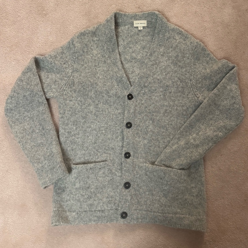 Club Monaco Light Gray Men's Cardigan Sweater